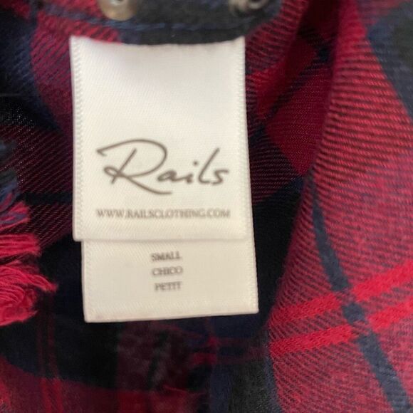 Rails Rex Studded Plaid Shirt Size Small - Picture 5 of 8